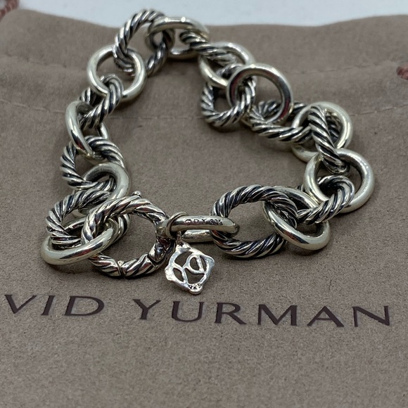 David Yurman  12mm Large Oval Link Cable Bracelet - Picture 5 of 5